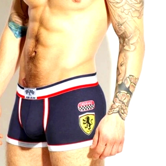 BUNDLE MENS 3PC  RACING BOXERS BLUE, WHITE & GRAY. - Picture 4 of 6